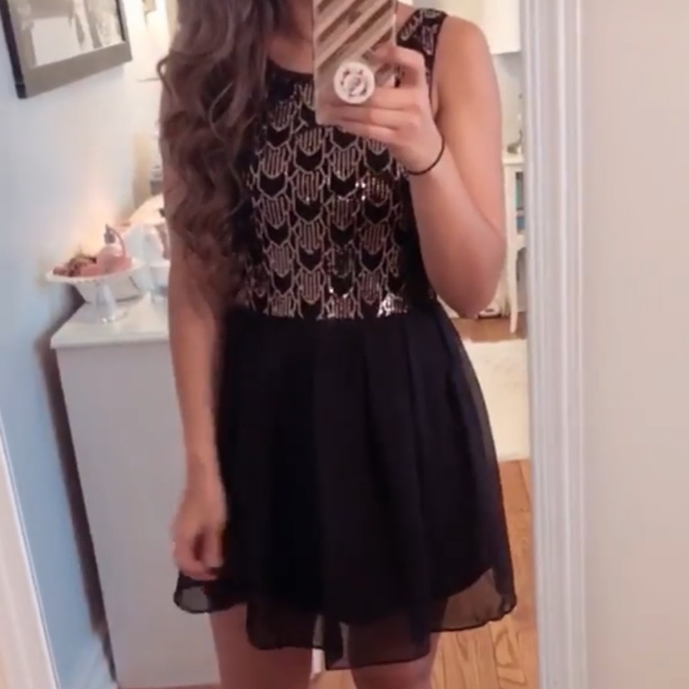 Black and Gold Party Dress